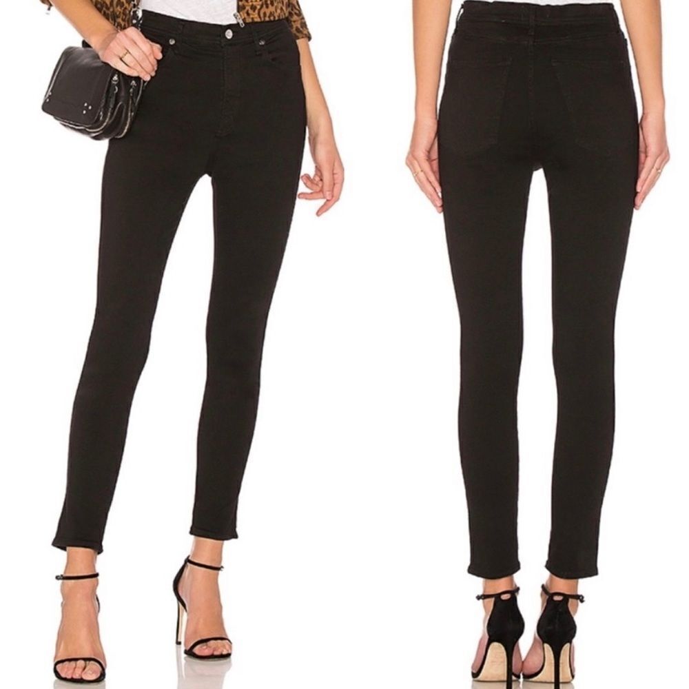 Agolde Black Filter Free Sophie Crop Jeans Size 26